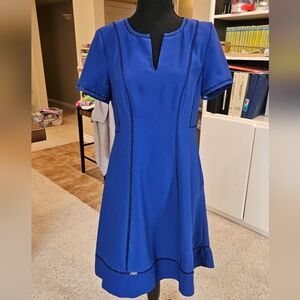 Banana Republic Blue Elegant Blue Lined A-Line Dress, Size 4